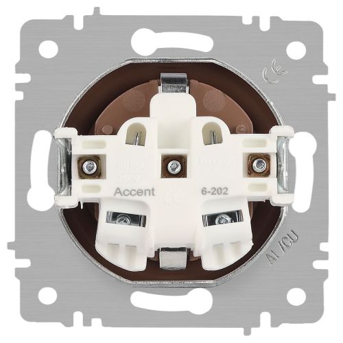 Розетка 1-м СП Accent 6-202-10 16А IP20 250В 2P+E Schuko венге Intro Б0063703 фото 4 Розетка 1-м СП Accent 6-202-10 16А IP20 250В 2P+E Schuko венге Intro Б0063703 фото 4