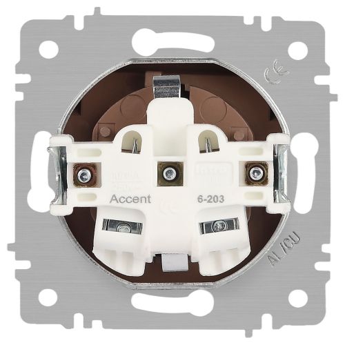 Розетка 1-м СП Accent 6-203-03 16А IP20 250В 2P+E Schuko с крышкой алюм. Intro Б0063721 фото 4 Розетка 1-м СП Accent 6-203-03 16А IP20 250В 2P+E Schuko с крышкой алюм. Intro Б0063721 фото 4