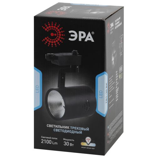 Светильник трековый TR1-30 30Вт COB 1ф BK черн. Эра Б0032102 фото 3 Светильник трековый TR1-30 30Вт COB 1ф BK черн. Эра Б0032102 фото 3