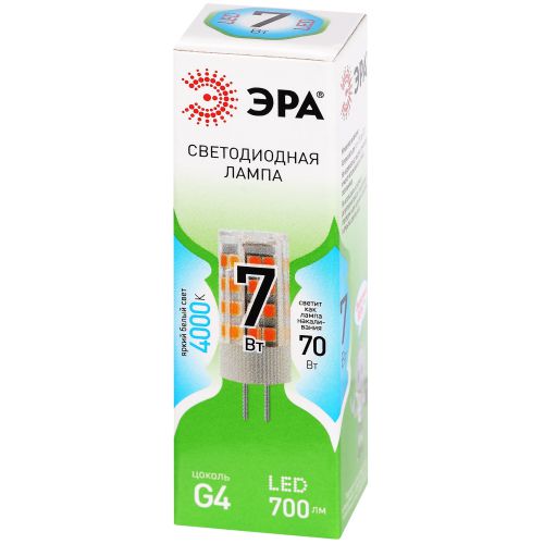 Лампа светодиодная GREEN LINE LED G4-JC-7W-840-12V GL 7Вт капсульная прозрачная 4000К яркий бел. свет G4 12В Эра Б0067148 фото 2 Лампа светодиодная GREEN LINE LED G4-JC-7W-840-12V GL 7Вт капсульная прозрачная 4000К яркий бел. свет G4 12В Эра Б0067148 фото 2