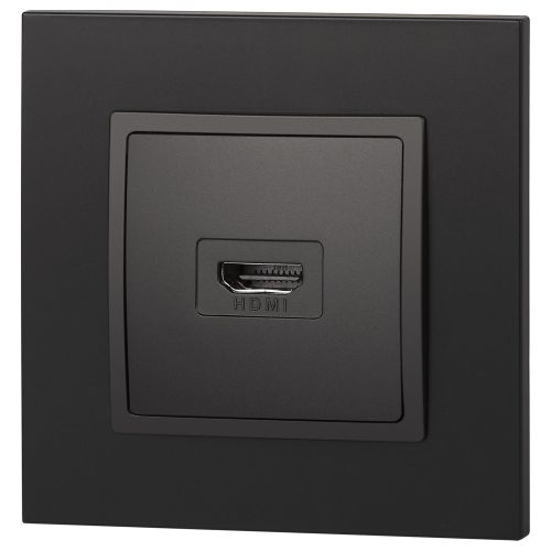 Розетка 14-3114-05 HDMI Elegance антрацит ЭРА Б0034336 фото 3 Розетка 14-3114-05 HDMI Elegance антрацит ЭРА Б0034336 фото 3