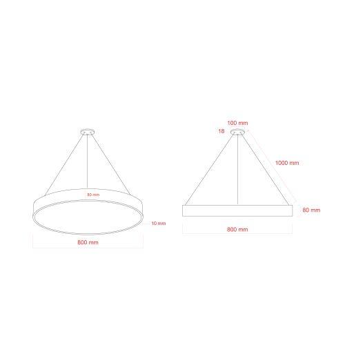 Светильник светодиодный Geometria Ring SPO-132-W-40K-088 88Вт 4000К 6000Лм IP40 800х80 бел. подвесной драйвер внутри ЭРА Б0058902 фото 3 Светильник светодиодный Geometria Ring SPO-132-W-40K-088 88Вт 4000К 6000Лм IP40 800х80 бел. подвесной драйвер внутри ЭРА Б0058902 фото 3