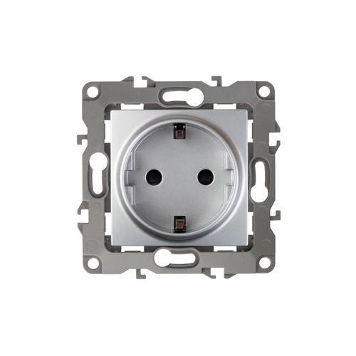 Розетка 1-м СП Эра12 12-2101-03 16А IP20 16AX 250В 2P+E Schuko механизм алюм. Эра Б0014677 фото 2 Розетка 1-м СП Эра12 12-2101-03 16А IP20 16AX 250В 2P+E Schuko механизм алюм. Эра Б0014677 фото 2