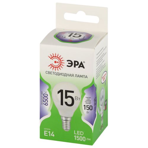 Лампа светодиодная GREEN LINE P45-15W-865-E14 GL 15Вт шар 6500К свет холод. E14 Эра Б0067054 фото 2 Лампа светодиодная GREEN LINE P45-15W-865-E14 GL 15Вт шар 6500К свет холод. E14 Эра Б0067054 фото 2