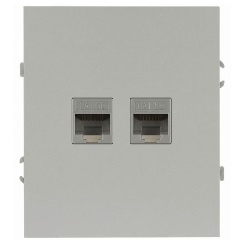 Розетка информационная 2-м СП Arktik RJ45 16А IP20 250В алюм. Эра Б0070486 Розетка информационная 2-м СП Arktik RJ45 16А IP20 250В алюм. Эра Б0070486