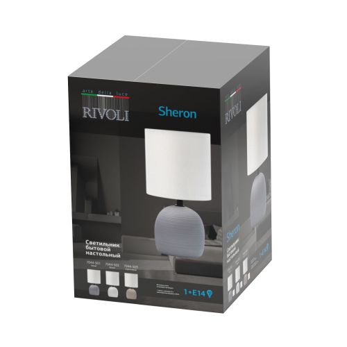Лампа настольная Sheron 7044-502 1хЕ14 40Вт керамика бел. с абажуром Rivoli Б0053459 фото 4 Лампа настольная Sheron 7044-502 1хЕ14 40Вт керамика бел. с абажуром Rivoli Б0053459 фото 4