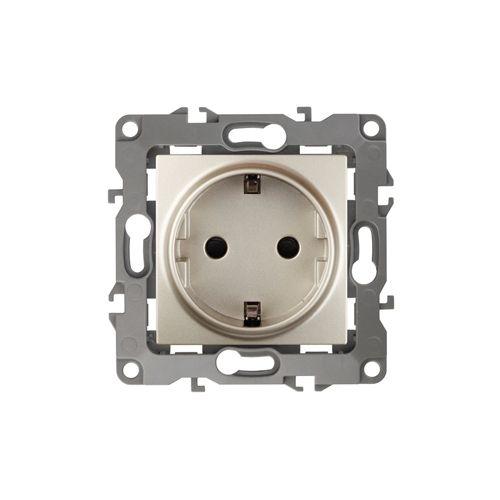 Розетка 1-м СП Эра12 12-2101-04 16А IP20 16AX 250В 2P+E Schuko механизм шампань Эра Б0014678 фото 2 Розетка 1-м СП Эра12 12-2101-04 16А IP20 16AX 250В 2P+E Schuko механизм шампань Эра Б0014678 фото 2
