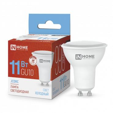 Лампа светодиодная LED-JCDRC-VC 11Вт рефлектор 6500К холод. бел. GU10 990лм 230В IN HOME 4690612024783 Лампа светодиодная LED-JCDRC-VC 11Вт рефлектор 6500К холод. бел. GU10 990лм 230В IN HOME 4690612024783