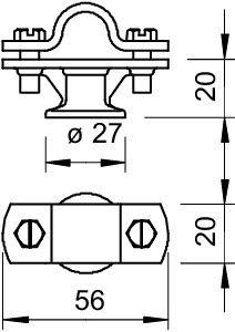 Держатель для стержня Rd16 113 Z-16 OBO 5412609 фото 2 Держатель для стержня Rd16 113 Z-16 OBO 5412609 фото 2