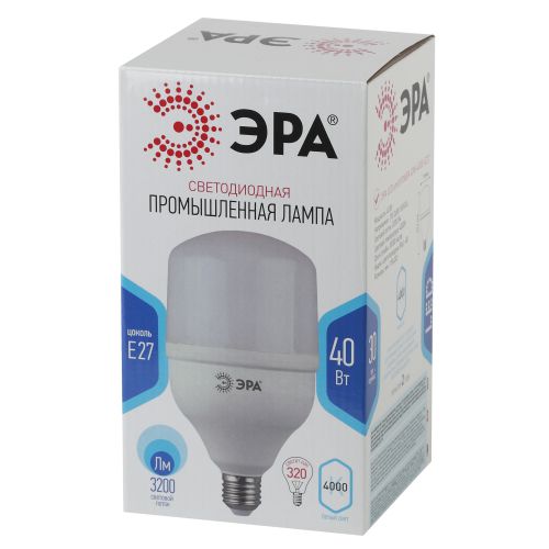 Лампа светодиодная высокомощная STD LED POWER T120-40W-4000-E27 40Вт T120 колокол 4000К нейтр. бел. E27 3200лм Эра Б0027005 фото 2 Лампа светодиодная высокомощная STD LED POWER T120-40W-4000-E27 40Вт T120 колокол 4000К нейтр. бел. E27 3200лм Эра Б0027005 фото 2