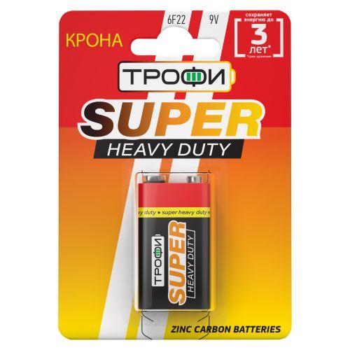 Элемент питания солевой "крона" 6F22-1BL (блист. 1шт) Трофи Б0023144 Элемент питания солевой "крона" 6F22-1BL (блист. 1шт) Трофи Б0023144