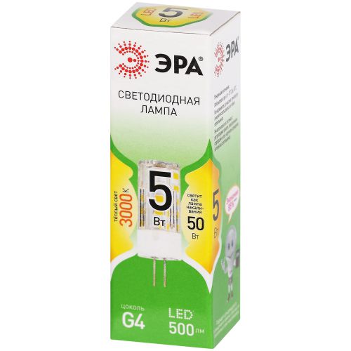 Лампа светодиодная GREEN LINE LED G4-JC-5W-830-12V GL G4 5Вт капсула 3000К тепл. бел. Эра Б0067190 фото 2 Лампа светодиодная GREEN LINE LED G4-JC-5W-830-12V GL G4 5Вт капсула 3000К тепл. бел. Эра Б0067190 фото 2