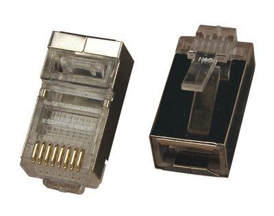 Джек компьютерный RJ45 (8P8C) кат.5E с экраном (уп.100шт) Rexant 05-1023 фото 2 Джек компьютерный RJ45 (8P8C) кат.5E с экраном (уп.100шт) Rexant 05-1023 фото 2