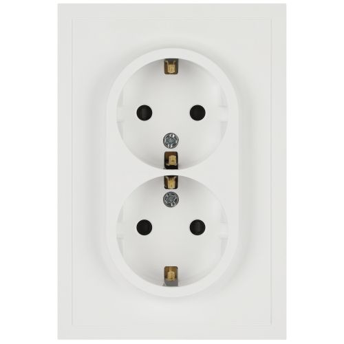 Розетка 2-м СП Galaxy 16А IP20 250В с заземл. бел. матов. Эра Б0070691 Розетка 2-м СП Galaxy 16А IP20 250В с заземл. бел. матов. Эра Б0070691