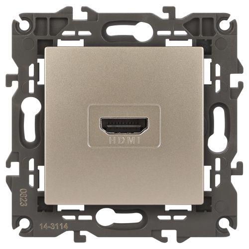 Розетка 14-3114-04 HDMI Elegance шампань ЭРА Б0034335 Розетка 14-3114-04 HDMI Elegance шампань ЭРА Б0034335