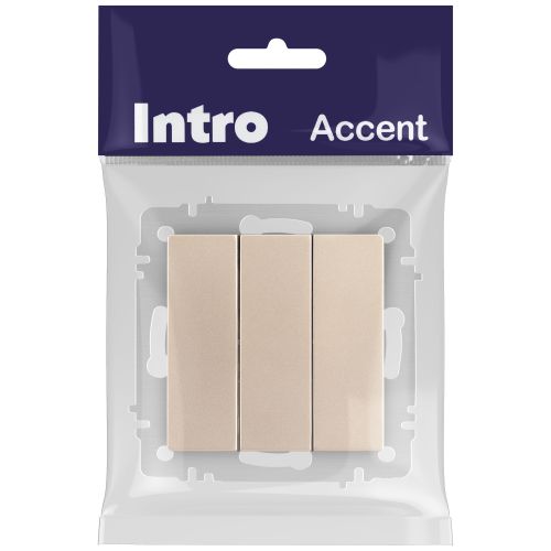 Выключатель 3-кл. СП Accent 6-106-04 10А IP20 250В AL/CU шампань Intro Б0063538 фото 2 Выключатель 3-кл. СП Accent 6-106-04 10А IP20 250В AL/CU шампань Intro Б0063538 фото 2