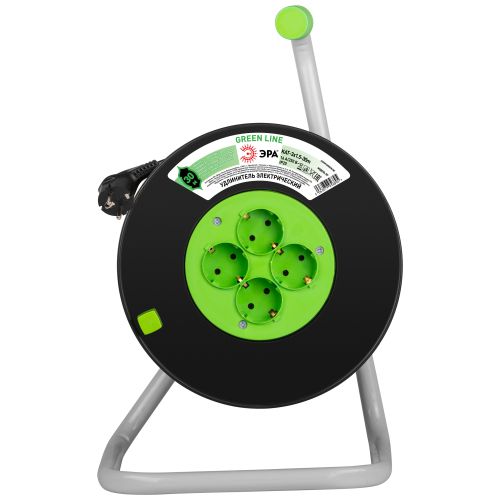 Удлинитель на пластик. катушке 4х30м с заземл. 16А IP20 GREEN LINE KAT-3x1.5-30m ПВС 3х1.5 Эра Б0065110 фото 2 Удлинитель на пластик. катушке 4х30м с заземл. 16А IP20 GREEN LINE KAT-3x1.5-30m ПВС 3х1.5 Эра Б0065110 фото 2