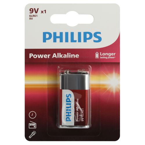Элемент питания алкалиновый "крона" 6LR61 9В Power (блист.1шт) 6LR61P1B/51 Philips Б0062717 Элемент питания алкалиновый "крона" 6LR61 9В Power (блист.1шт) 6LR61P1B/51 Philips Б0062717