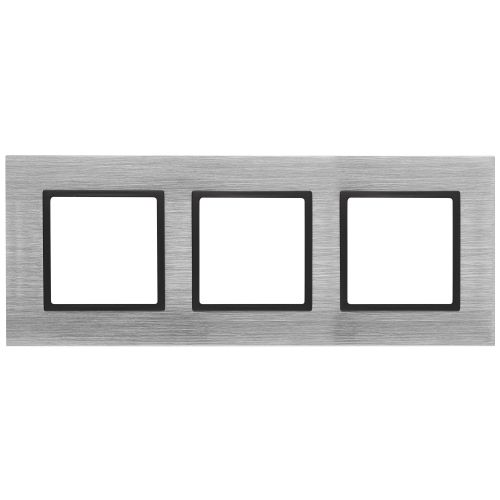 Рамка 3-м 14-5203-41 металл Elegance сталь+антрацит ЭРА Б0034557 Рамка 3-м 14-5203-41 металл Elegance сталь+антрацит ЭРА Б0034557