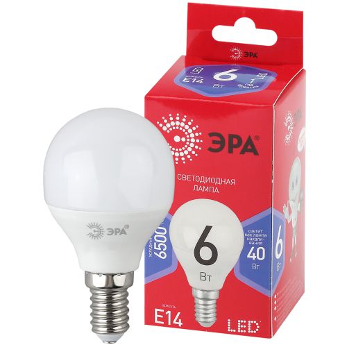Лампа светодиодная RED LINE LED P45-6W-865-E14 R 6Вт P45 шар 6500К холод. бел. E14 Эра Б0045356 Лампа светодиодная RED LINE LED P45-6W-865-E14 R 6Вт P45 шар 6500К холод. бел. E14 Эра Б0045356
