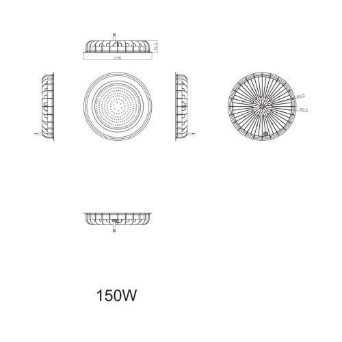 Светильник светодиодный SPP-402-0-50K-150 150Вт 15000лм 5000К Кп<2% КСС Д DOB IP65LED (High Bay) подвесной для высоких пролетов Эра Б0046669 фото 4 Светильник светодиодный SPP-402-0-50K-150 150Вт 15000лм 5000К Кп<2% КСС Д DOB IP65LED (High Bay) подвесной для высоких пролетов Эра Б0046669 фото 4