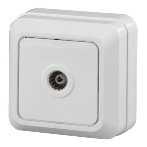 Розетка телевизионная одиночная TV ОП Quadro 2-301-01 IP20 бел. Intro Б0027658 Розетка телевизионная одиночная TV ОП Quadro 2-301-01 IP20 бел. Intro Б0027658