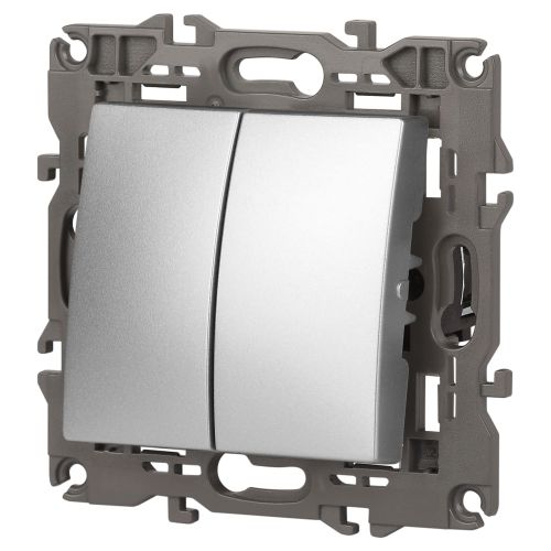 Выключатель 2-кл. СП Elegance 14-1104-03 10А IP20 250В 10AX механизм алюм. Эра Б0034232 фото 4 Выключатель 2-кл. СП Elegance 14-1104-03 10А IP20 250В 10AX механизм алюм. Эра Б0034232 фото 4