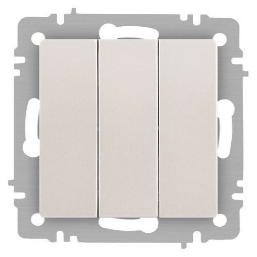 Выключатель 3-кл. СП Accent 6-106-06 10А IP20 250В AL/CU перламутр. Intro Б0063542 Выключатель 3-кл. СП Accent 6-106-06 10А IP20 250В AL/CU перламутр. Intro Б0063542