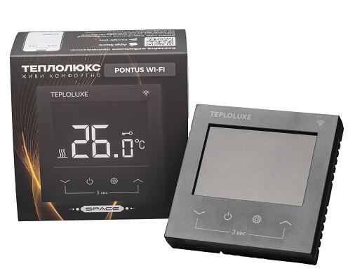 Терморегулятор электронный Pontus wi-fi Space черн. Теплолюкс 100037059600 Терморегулятор электронный Pontus wi-fi Space черн. Теплолюкс 100037059600