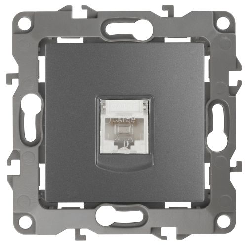 Розетка компьютерная Эра12 12-3107-12 RJ45 графит Эра Б0019350 Розетка компьютерная Эра12 12-3107-12 RJ45 графит Эра Б0019350
