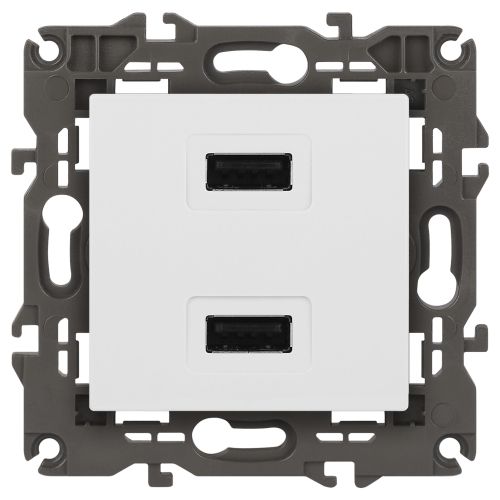Устройство зарядное USB 14-4110-01 5В-2100мА Elegance бел. ЭРА Б0034358 Устройство зарядное USB 14-4110-01 5В-2100мА Elegance бел. ЭРА Б0034358