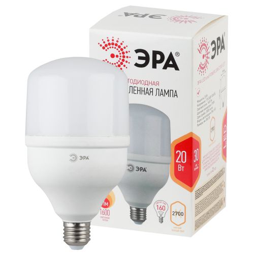 Лампа светодиодная высокомощная STD LED POWER T80-20W-2700-E27 20Вт T80 колокол 2700К тепл. бел. E27 1600лм Эра Б0027000 фото 4 Лампа светодиодная высокомощная STD LED POWER T80-20W-2700-E27 20Вт T80 колокол 2700К тепл. бел. E27 1600лм Эра Б0027000 фото 4