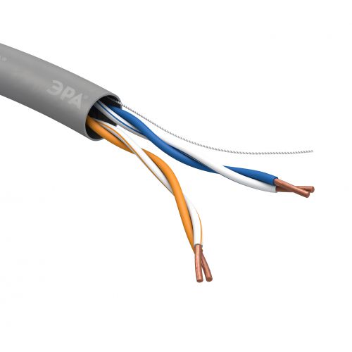Кабель витая пара U/UTP кат.5E 2х2х24AWG CU PVC SIMPLE (уп.305м) Эра Б0044425 фото 3 Кабель витая пара U/UTP кат.5E 2х2х24AWG CU PVC SIMPLE (уп.305м) Эра Б0044425 фото 3