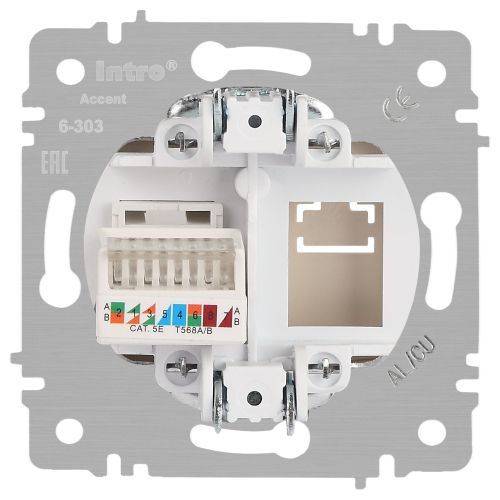 Розетка компьютерная 1-м СП Accent 6-303-08 RJ45 IP20 бронза Intro Б0063639 фото 4 Розетка компьютерная 1-м СП Accent 6-303-08 RJ45 IP20 бронза Intro Б0063639 фото 4