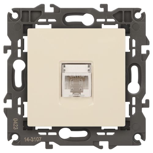 Розетка компьютерная 1-м Elegance 14-3107-02 RJ45 IP20 механизм сл. кость Эра Б0034303 Розетка компьютерная 1-м Elegance 14-3107-02 RJ45 IP20 механизм сл. кость Эра Б0034303