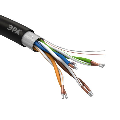 Кабель витая пара F/UTP кат.5E 4х2х24 AWG CCA PE OUTDOOR SIMPLE (уп.305м) Эра Б0044441 фото 3 Кабель витая пара F/UTP кат.5E 4х2х24 AWG CCA PE OUTDOOR SIMPLE (уп.305м) Эра Б0044441 фото 3