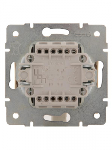 Выключатель 2-кл. СП Rain IP20 с подсветкой механизм крем. LEZARD 703-0388-112 фото 2 Выключатель 2-кл. СП Rain IP20 с подсветкой механизм крем. LEZARD 703-0388-112 фото 2
