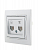 Розетка компьютерная + телефонная 2-м СП Mira RJ45 + RJ11 сер. метал. LEZARD 701-1010-143