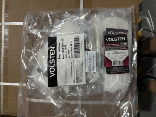 Хомут кабельный V02-1W-3.6х150-100 3.6х150 нейл. бел. (уп.100шт) Volsten 9499 фото 3 Хомут кабельный V02-1W-3.6х150-100 3.6х150 нейл. бел. (уп.100шт) Volsten 9499 фото 3