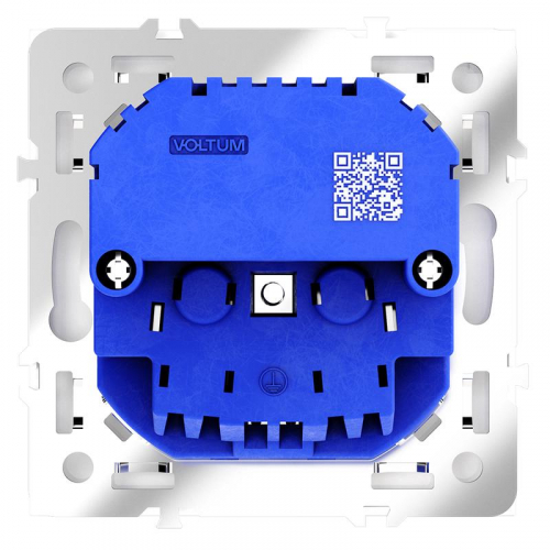Розетка 1-м СП S70 16А с USB тип A+С механизм с заземл. защ. шторки бел. глянцевый Voltum VLS040501 фото 5
