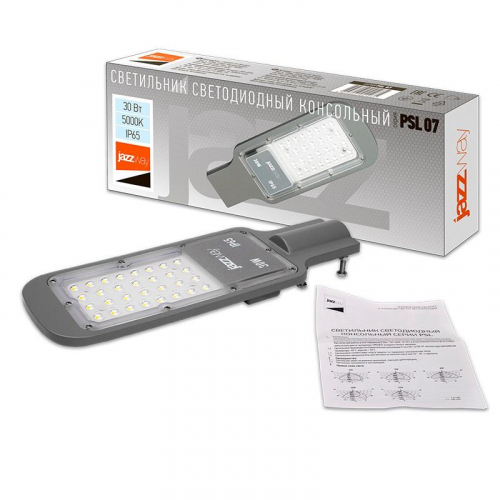 Светильник светодиодный PSL 07 30Вт 5000К IP65 180-260В AC ДКУ уличный JazzWay 5041035 фото 7