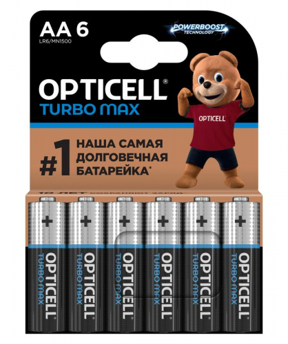 Элемент питания алкалиновый AA/LR6 (блист. 6шт) Turbo Max Opticell 6053005 Элемент питания алкалиновый AA/LR6 (блист. 6шт) Turbo Max Opticell 6053005