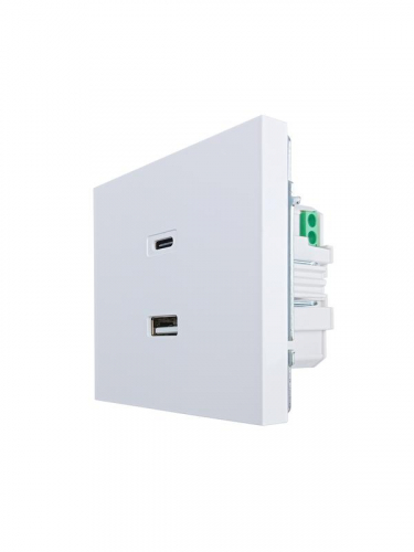 Розетка Type-C+ USB разъем СП ZIMA IP20 бел. LEZARD 704-0288-192TC фото 4