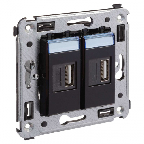Устройство зарядное USB СП Avanti "Черный квадрат" DKC 4402543 фото 2 Устройство зарядное USB СП Avanti "Черный квадрат" DKC 4402543 фото 2