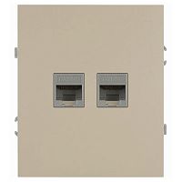 Розетка информационная 2-м СП Arktik RJ45 16А IP20 250В шампань Эра Б0070487