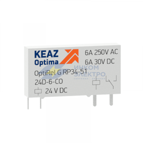 Реле промежуточное OptiRel G RP34-51-60D-6-CO КЭАЗ 281149