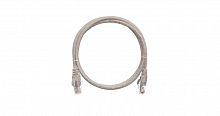 Шнур коммутационный кат.5E U/UTP 4 пары 24 AWG (7х0.205мм) 2хRJ45 (8P8C) T568B заливной с защитой защелки PVC нг(А) сер. 0.3м NIKOMAX NMC-PC4UD55B-003-GY