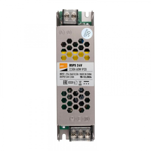 Блок питания для светодиод. ленты BSPS 24В 2.50А= 60Вт IP20 Pro JazzWay 5062160