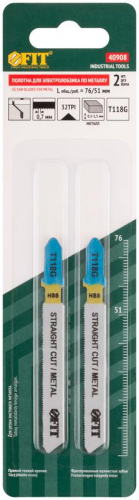 Полотно по металлу HSS 76/51/0.7мм (Т118G) фрезерованные волнистые зубья (уп.2шт) FIT 40908 фото 3