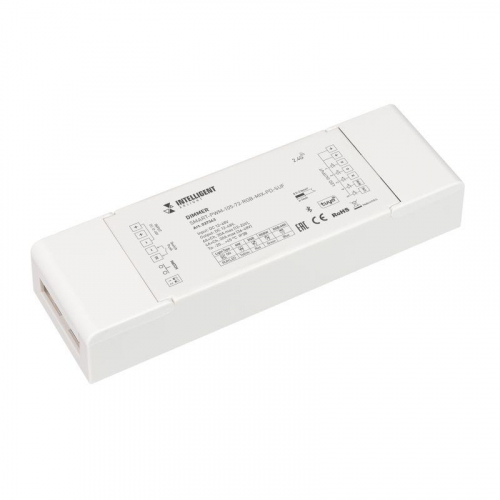 Диммер SMART-PWM-105-72-RGB-MIX-PD-SUF (12-48В 5х6А TUYA BLE 2.4G) IP20 пластик INTELLIGENT ARLIGHT 037343